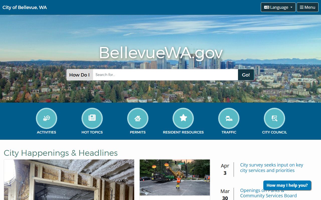 Bellevue bench warrants city information page