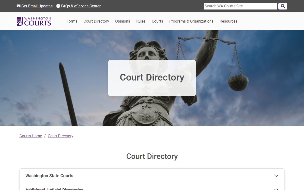 Washington bench warrants court directory